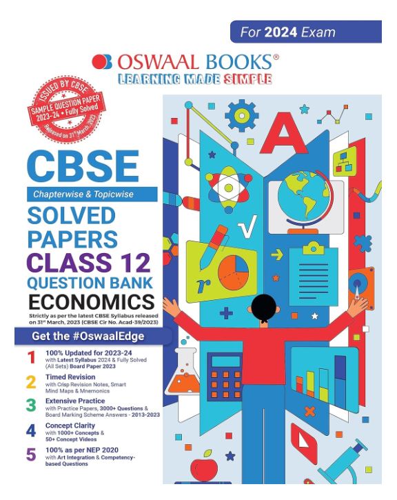 Oswaal CBSE Chapterwise Solved Papers 2023-2014 Economics Class 12th (For 2024 Board Exams)